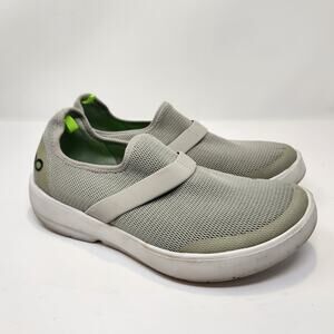 Oofos Oomg Women Slip On Recovery Comfort Shoes Size 40 US 9 Low Top Gray White